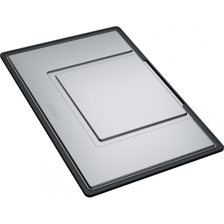 Egouttoir mobile, avec bord noir, 298x412x17mm, INOX