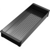 Panier égouttoir BXM, 156,4x429x53,5mm, finition PVD Anthracite avec revêtement, Inox avec poignées synthétiques
