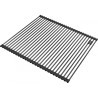 Egouttoir déroulant, 468x440mm, avec tiges inox et néoprène noir, barres rondes, finition PVD Anthracite avec revêtement