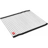 Egouttoir enroulable, 468x440mm, avec tiges en acier inox et néoprène noir