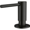 ATLAS , Distributeur de savon , Levier haut , Tout Inox , PVD INOX NOIR , Rotation bec 360° , Embase 50mm , Perçage 25/35mm , Ca