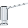 NOVITA , Distributeur de savon , Levier haut , Chrome , CHROME , Rotation bec 360° , Embase 50mm (avec collerette) ou 28mm (sans
