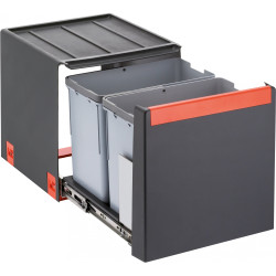 CUBE 40- POUBELLE 2X14 LITRES 335X407X348 MM