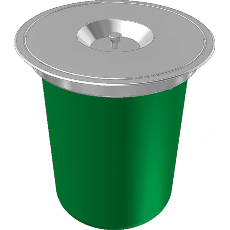 KEA collecteur de déchets Franke, 12 litres, seau en matièresynthétique, couvercle en acier inox