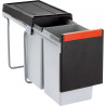 Piéces Détachées TRI DES DECHETS Cube 30, récipient, armoire 300mm, 1x20l, 1x10l, ouverture manuelle, double séparateur, matière