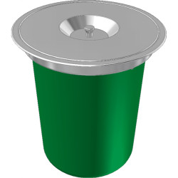 RD KEA 12l  MS affleuré,12 litres, seau en matière synthétique,montage affleuré, couvercle inox