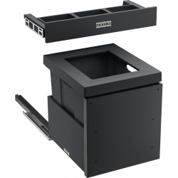 Sorter Mythos Water Hub, avec 2 tiroirs extractibles , 1 poubelle pour 1 ou 2 sacs poubelle (35L), 1 tiroir supérieur avec 3 pet