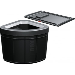 Sorter Solo 50 Franke, largeur de meuble 500mm, cadre tendeur noir, aveccouvercle système