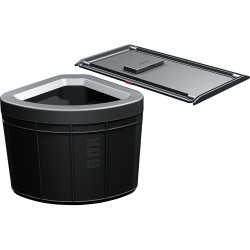 Sorter Solo 60 Franke, largeur de meuble 600mm, cadre tendeur noir, aveccouvercle système