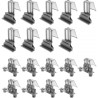 Set de 2 x 9 pattes de fixations pour éviers , pour une installation à encastrer uniquement , pour plan de travail de 12 mm , 9 