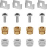 Set de 4 pattes de fixations pour éviers , pour une installation sous plan uniquement , pour plan de travail de 12 mm , 4 boulon