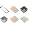 ALL-IN SET4 comprenant support téléscopique , planche à découper 320x200x18mm, panier égouttoir PVC noir 173x173x95mm, bol PVC g