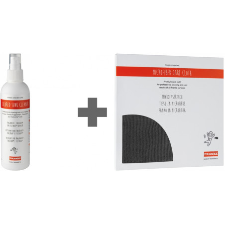 Set d'entretien avec nettoyant pour éviers et cuves  Fragranite, Fraceram et Tectonite (flacon de 250 ml) et chiffon en microfib