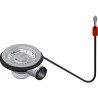 Soupape à poussoir 3 1/2" semi-intégré, avec raccord pour trop-plein,avec valve d'échappement intégrée, avec câble 500 (réf. 667