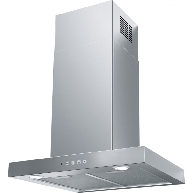 Hotte box FORMAT 600 mm inox, classe C, débit max 580 m3/h, niveau sonore mini 46 dB (A)/maxi 62 dB(A), commandes électroniques 