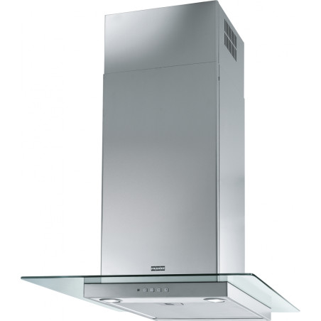 Hotte box LINE 600 mm inox/verre, classe B, débit max 600 m3/h/int 700 m3/h, niveau sonore mini 52 dB (A)/maxi 67 dB(A)/ 70 dB(A