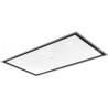 Hotte de plafond MARIS 900 mm Inox/verre blanc, hauteur 23 cm, classe A+, débit max 400 m3/h/int 720 m3/h, niveau sonore mini 43