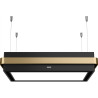 Hotte Masterpiece suspendue 800 mm noir mat et reflet d'or, version recyclage, débit 600 m3/h/int, commandes électroniques, 3 vi