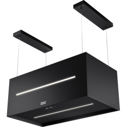 Hotte suspendue MARIS 800 mm noir mat - classe A - débit max 580 m3/h / int 740 m3/h - niveau sonore mini 57 dB(A)/ maxi 64 dB(A