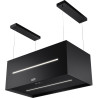 Hotte suspendue MARIS 800 mm noir mat - classe A - débit max 580 m3/h / int 740 m3/h - niveau sonore mini 57 dB(A)/ maxi 64 dB(A