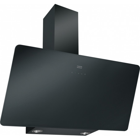 Hotte verticale inclinée EVO PROJECT 900 mm verre noir, classe C, débit max 600 m3/h, niveau sonore mini 45 dB (A)/maxi 63 dB(A)