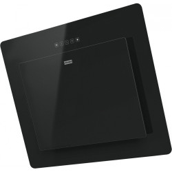 Hotte verticale inclinée NEO 600 mm verre noir, classe A+, débit max 470 m3/h/int 800 m3/h, niveau sonore mini 48 dB (A)/maxi 57