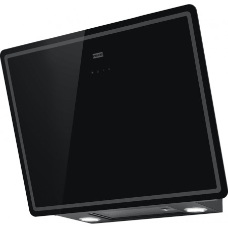 Hotte verticale inclinée SMART 2.0 600 mm verre noir, classe C, débit max 600 m3/h, niveau sonore mini 45 dB (A)/maxi 63 dB(A), 