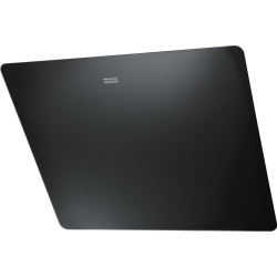 Hotte verticale inclinée SMART 600 mm verre noir, classe A+,débit max 470 m3/h/int 800 m3/h, niveau sonore mini 48 dB (A)/maxi 5