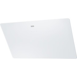 Hotte verticale inclinée SMART 800 mm verre blanc, classe A+,débit max 470 m3/h/int 800 m3/h, niveau sonore mini 48 dB (A)/maxi 