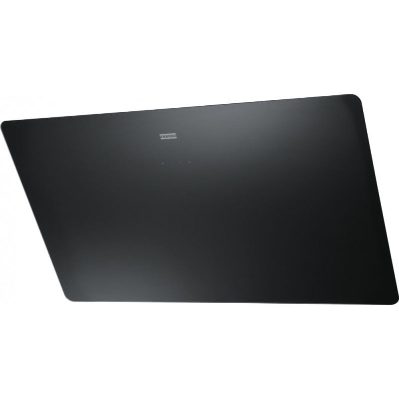 Hotte verticale inclinée SMART 800 mm verre noir, classe A+,débit max 470 m3/h/int 800 m3/h, niveau sonore mini 48 dB (A)/maxi 5