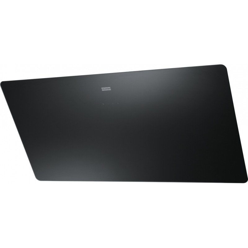 Hotte verticale inclinée SMART 900 mm verre noir, classe A+,débit max 470 m3/h/int 800 m3/h, niveau sonore mini 48 dB (A)/maxi 5