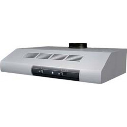 Hotte visière FTT 9322 900 mm inox, classe D, débit max 380 m3/h, niveau sonore mini 55 dB (A)/maxi 70 dB(A), commandes curseurs