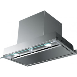 Groupe intégré STYLE PRO 600 mm inox, classe A, débit max 640 m3/h, niveau sonore mini 49 dB (A)/maxi 67 dB(A), commandes bouton