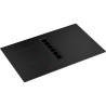 Table aspirante MARIS 2GETHER 3 Zones - 830 mm verre noir, version recyclage : classe énergétique A+, débit int 680 m3/h / max 3
