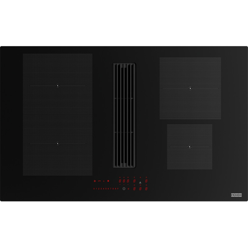 Table aspirante MARIS 2GETHER 830 mm verre noir, version évacuation : classe énergétique A+, débit int 600 m3/h / max 450 m3/h, 