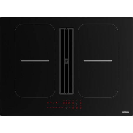 Table aspirante SMART 2GETHER 700 mm verre noir, version évacuation : classe énergétique A+, débit int 630 m3/h / max 500 m3/h, 