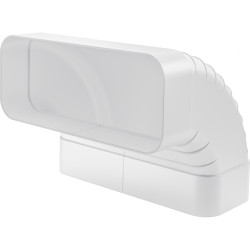 COUDE VERTICAL F-RBV 150 VERTICAL 90° BLANC POUR TABLES ASPIRANTES diam 150 mm / Long 173,5 mm Larg 228 mm