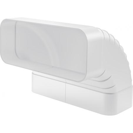 COUDE VERTICAL F-RBV 150 VERTICAL 90° BLANC POUR TABLES ASPIRANTES diam 150 mm / Long 173,5 mm Larg 228 mm