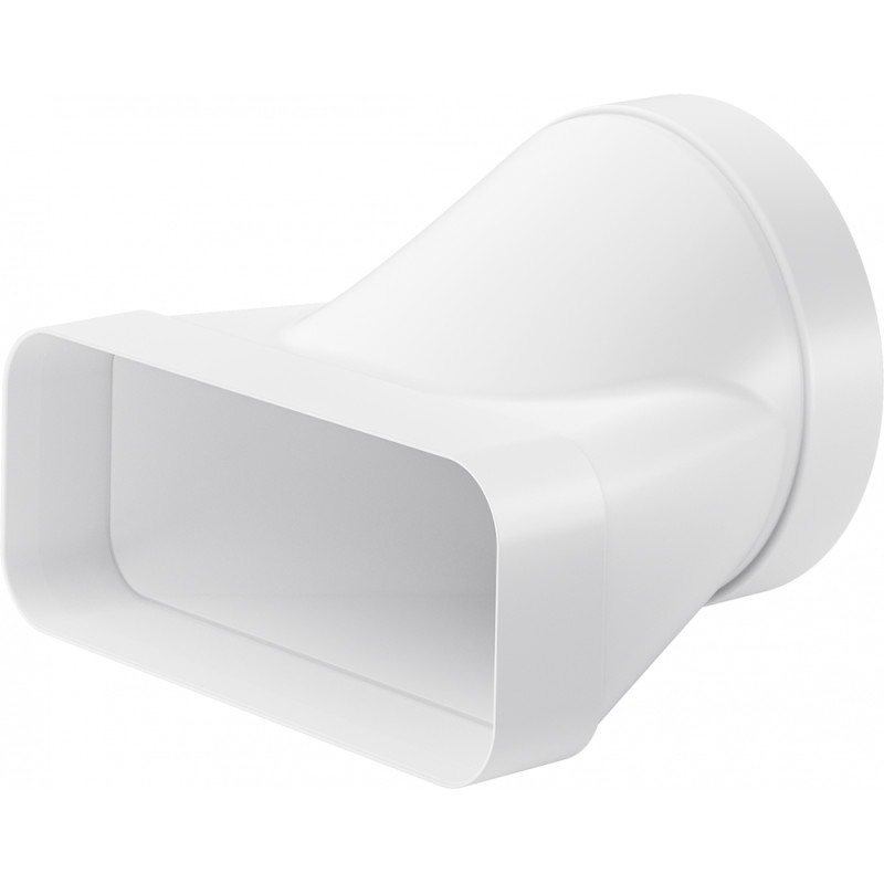 EMBOUT ROND ET RECTANGULAIRE POUR TRANSITION DE PLAT A ROND long 190 mm Larg 222 mm Haut 158,2 mm