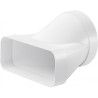EMBOUT ROND ET RECTANGULAIRE POUR TRANSITION DE PLAT A ROND long 190 mm Larg 222 mm Haut 158,2 mm