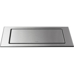 Prise électrique EvoLine BackFlip, couleur Inox , pour plan de travail en acier inoxydable , avec 2 prises CEE7/5 (E) et 1 x USB