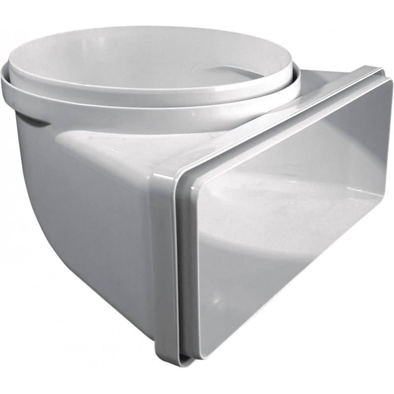RACCORD COUDE GAINE PLATE/RONDE 220X90 DIAMETRE 150MM
