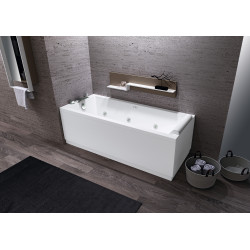 Baignoire balnéo CALOS 2 150 x 70 cm whirlpool + AIR + désinfection pupitre C2415070PC