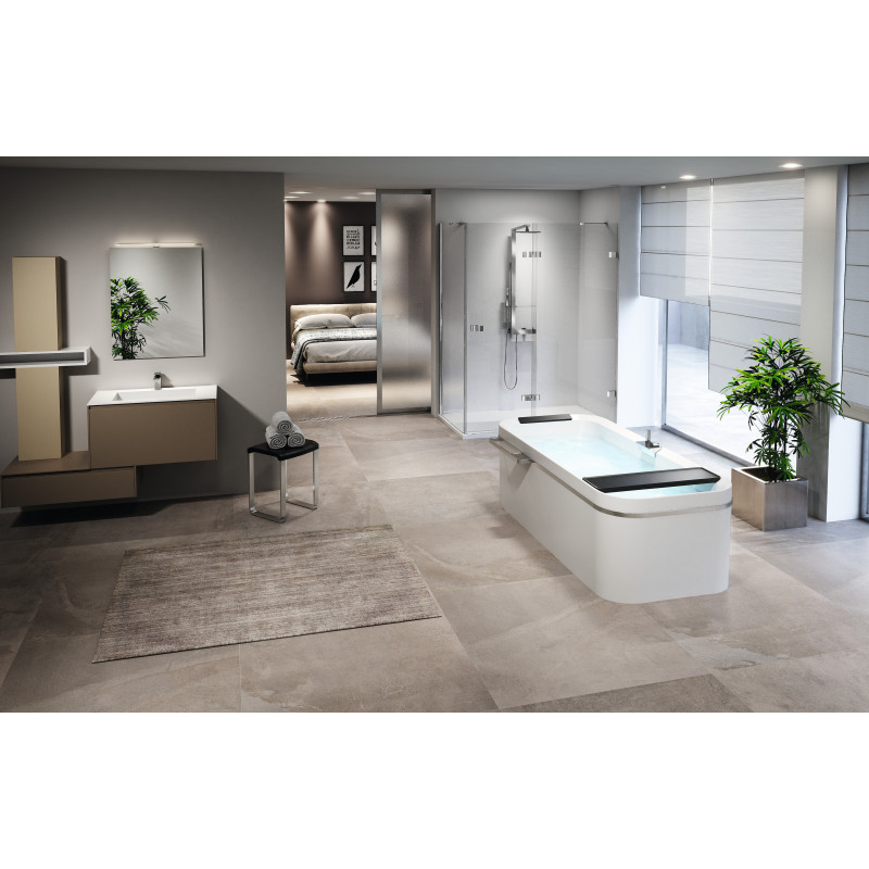 Baignoire DIVINA F.S.180 x 80 cm B.35 A à encastrer + robinet blanc