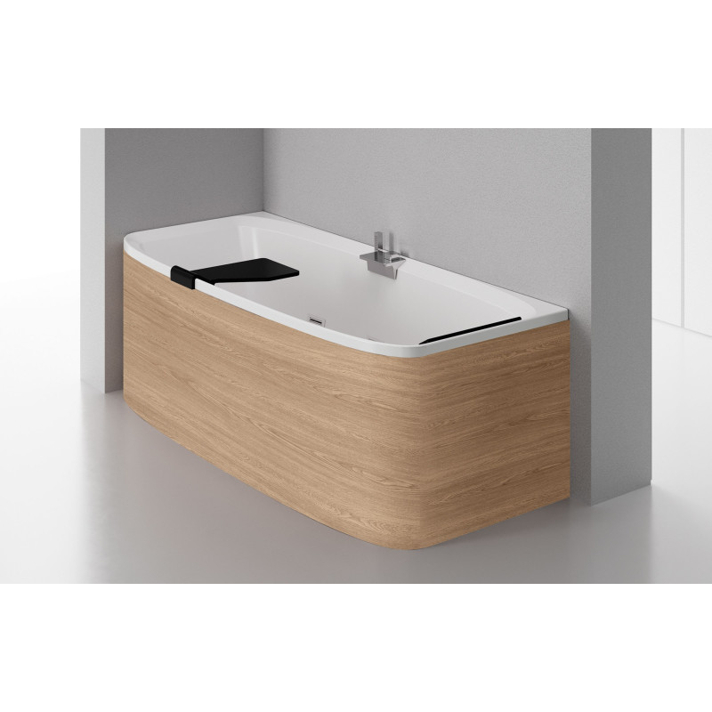 Baignoire balnéo DIVINA W 180 x 80 cm hydromassage plus + robinet blanc