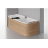 Baignoire balnéo DIVINA W 180 x 80 cm hydromassage plus + robinet blanc