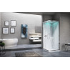 Cabine de douche EON A 80 x 80 cm mitigeur mécanique verre transparent blanc