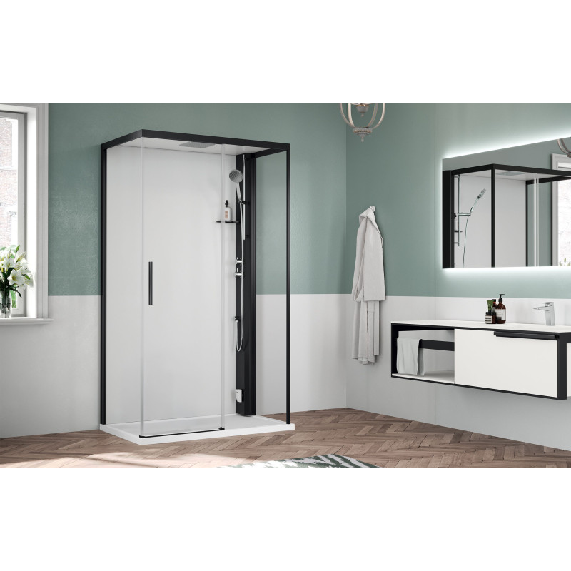 Cabine de douche GLAX 2.0 1 2P + 2F (B.4,5) 120 x 80 cm mitigeur mécanique