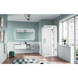 Cabine de douche GLAX 2.0 1 A (B.4,5) 90 x 70 cm verre transparent gauche mitigeur G21A9070SM