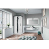 Cabine de douche GLAX 2.0 1 G + F (B.4,5) 80 x 80 cm verre transparent gauche mitigeur G21GF80STFL